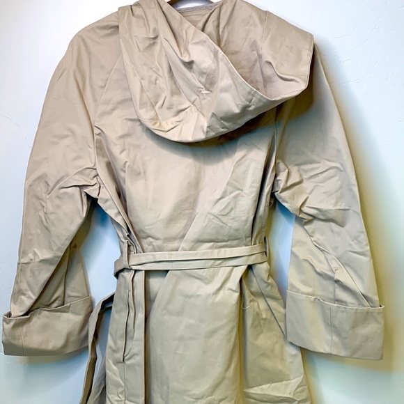 MAJE HOODED TRENCH COAT WITH BELT - camel 40 | US 8 NWT - Picture 9 of 16